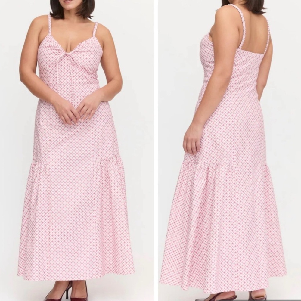 Hill House The Lillie Dress Circular Lattice Rose